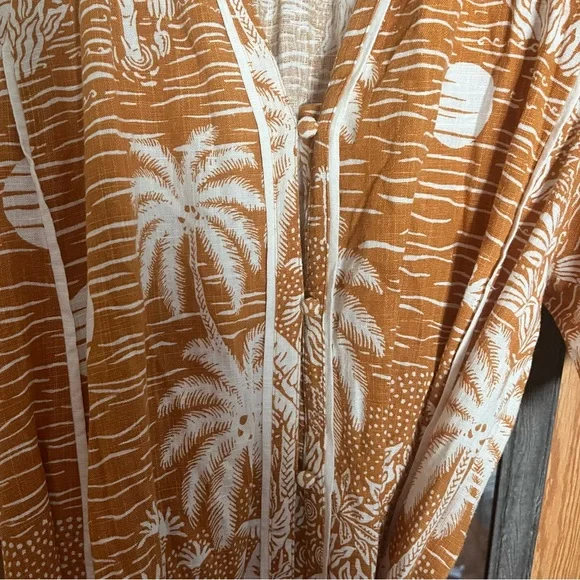 H&M Orange and White Midi Dress - Picture 2 of 5